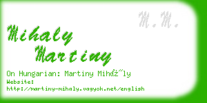 mihaly martiny business card